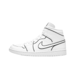 Nike Air Jordan 1 MID Blancas Reflectantes - imagen 2