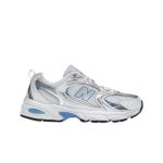 New Balance 530 Silver and Metallic Sky Blue