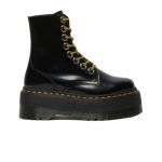 Dr.Martens Negras Con Plataforma Cordones Amarillos