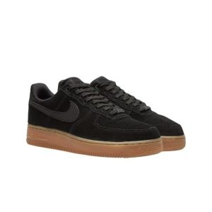 NIKE AIR FORCE ONE Black Suede - imagen 2