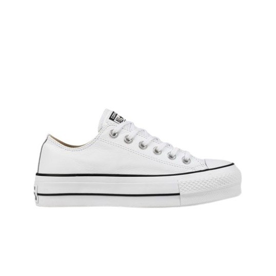 3328.jpg Converse All Star Cuero Plataforma Bajas Blancas