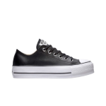 Converse All Star Cuero Plataforma Bajas Negras